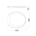 Tapa Asiento Inodoro Plástica Redondeada Traful TFW-B - Imagen 2