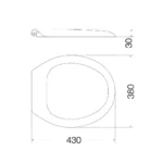 Tapa Asiento Inodoro Plástica Redondeada Traful TSW1-B - Imagen 2