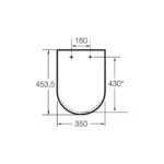 Tapa Asiento Inodoro Plástica The Gap Slim Roca A801472003 - Imagen 2