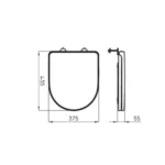 Tapa Asiento Inodoro Madera Veneto - Varese Ferrum TTXM-B - Imagen 2