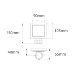 Desagüe Cuadrado 10cm Ideal - Imagen 3