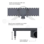 Desagüe Lineal Abs - Acero 60cm Ideal - Imagen 3